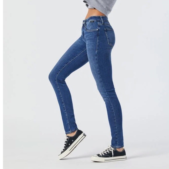 Mavi Scarlett Super High Rise Skinny Jeans Distressed Size 26 - Picture 11 of 15